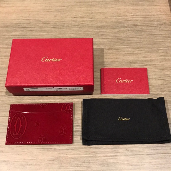 cartier card holder red